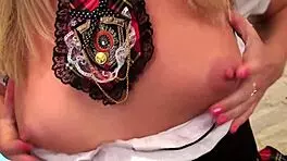 ehaterina teases her hot petite body and natural tits in nurse costume seductively