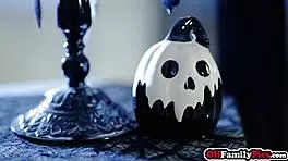 Hailey rose's huge tits bounce wildly in halloween cowgirl ride!