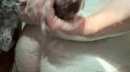 Naughty shower babe stretched by massive black cock