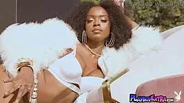 Naadia unveils every secret of her tight ebony body