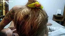 Cute Lingerie Drenching Big Ass In Milk