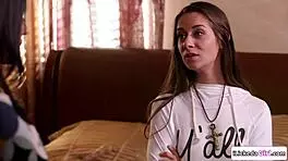 Big Tits Brunette Milf Facesits Petite Shaved Pussy After Intense Masturbation Licking