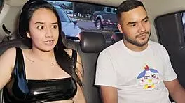 Real Ubersex Service Colombia: Huge Tits Latina Deepthroat Gagging Big Cock Car Fuck