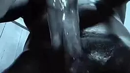 monster bbc breeds her rough with huge cum oiled pov 💦🍆