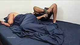 petite latina babe shares bed for hardcore anal creampie