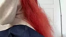 harsh private spanking leaves redhead begging