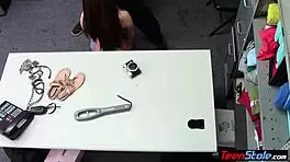 😏 curvy shoplifter bends for officer's thick cock doggystyle