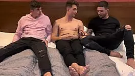 petite redhead chloe gagged by three monster cocks in wild gangbang