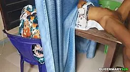 ashwo doctor bends sexy patient over and creampies her wet pussy before husband