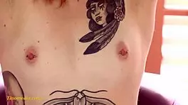 check out this skinny redhead teen's small tits