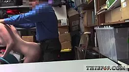 Petite skinny emo brunette teen tries hardcore anal as police suspect