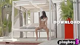 Hot big ass milf lingerie striptease posing petite body exposed ripped clothes