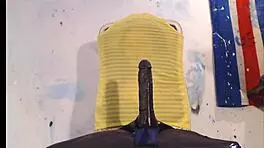 naughty brit teases with dildo squirt and shaved pussy play