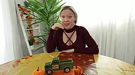 naughty little babe breezy bri teases with her tight pussy and big tits before riding pov