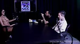 Watch bia hot tease in sheer red lingerie during naughty outdoor casting interview full of fetish play