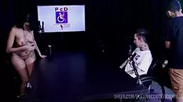 Watch bia hot tease in sheer red lingerie during naughty outdoor casting interview full of fetish play