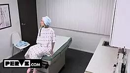 Perv doctor checks religious emma starletto after her sloppy creampie mess.