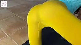 Watching Fit Milf Yoga Wet Puffy Pussy Then Doggystyle Pounding