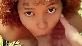 Risky Beach Blowjob Ends with Huge Facial Cumshot!