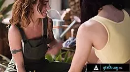 alexis tae and lumi ray turn tree save into hot pussy licking scissoring