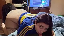 girlfriend sneaks in hot craving video game distraction