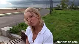 sara kimble rollerblades naked in park flashing her sweet pussy up close 😘🔥