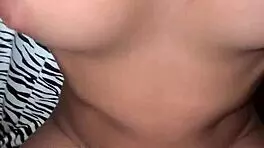 amateur couple rushes home for wild bed fuck with squirting and cumswap