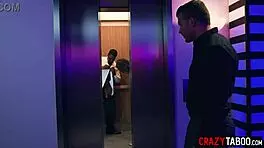 big ass latina teen blanco's elevator ride turns pounding wild