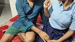 Desi College Coed Rides Boyfriend's Cock for Creampie Cowgirl Anal