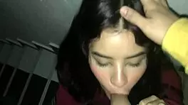 Petite latina deepthroats rides skinny cock swallows creampie