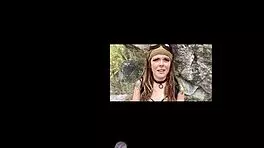 nerdy redhead drools sloppy on huge cock in festival outfit