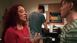 teacher blackmailed into double penetration with student kiki daire parker ambrose in cinema