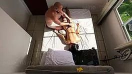 young babe writhes and orgasms wildly during intense tantric wet pussy massage