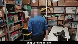 Hey officer, caught stripping? Now ride cock in backroom as punishment!