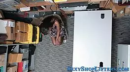 caught ebony shoplifter teen now she pays with wet pussy