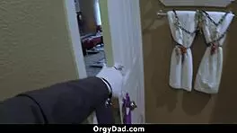 Stepdaughter's Mischief Turns into Wild Orgy with Old Studs