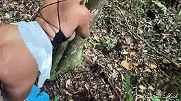 wanna fuck my busty milf bestie outdoors? she's nervous but her tight pussy's ready