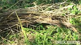 Ebony teen 18+ with hairy ass takes first big black cock