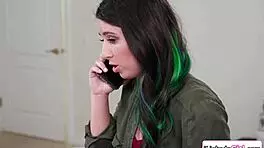 Milf and babysitter lick pussies then scissor wildly