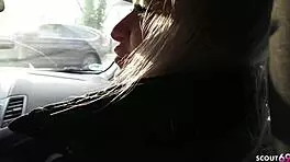 German 18-year-old risks bareback car fuck on first berlin date