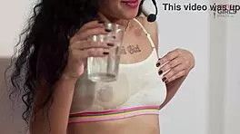 Young curly-haired slut spreads for cash-fueled virtual dildo fuck!