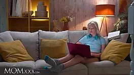 Overwhelmed by Passion as Big Boobs Milf Shares Cock with Petite Blonde in FFM Threesome