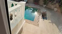 Big Titted Young Milf Sneaks Quick Cheating Fuck with Gardener in Heat