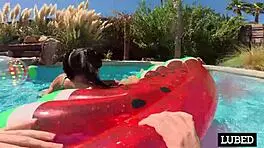 laynee james, pool-soaked pussy craving deep creampie fill-up?