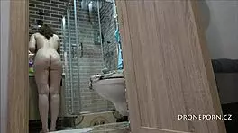 tattooed beauty petra secretly filmed showering in bathroom