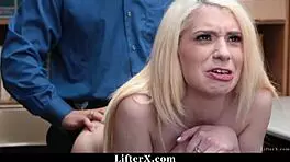 two suspects caught stealing get fucked hard by officer in garage 🚨