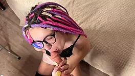 giant cock teaser eats fetish food dirty kitchen roleplay