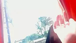 young horny babe gives public bus blowjob deepthroat