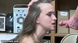 teen thief punished hard by cop in garage