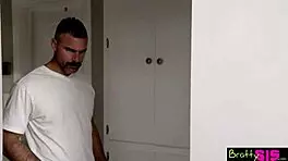 Two blondes share intense threesome riding and doggystyle action